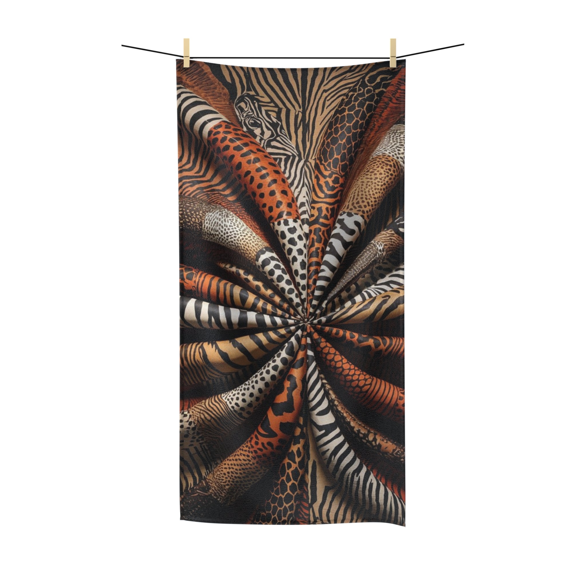 Exotic Animal Print Polycotton Towel, Wild Safari Beach Towel, Boho Home Decor, Unique Gift for Nature Lovers